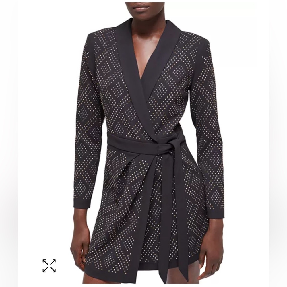The Kooples black studded mini dress NWT